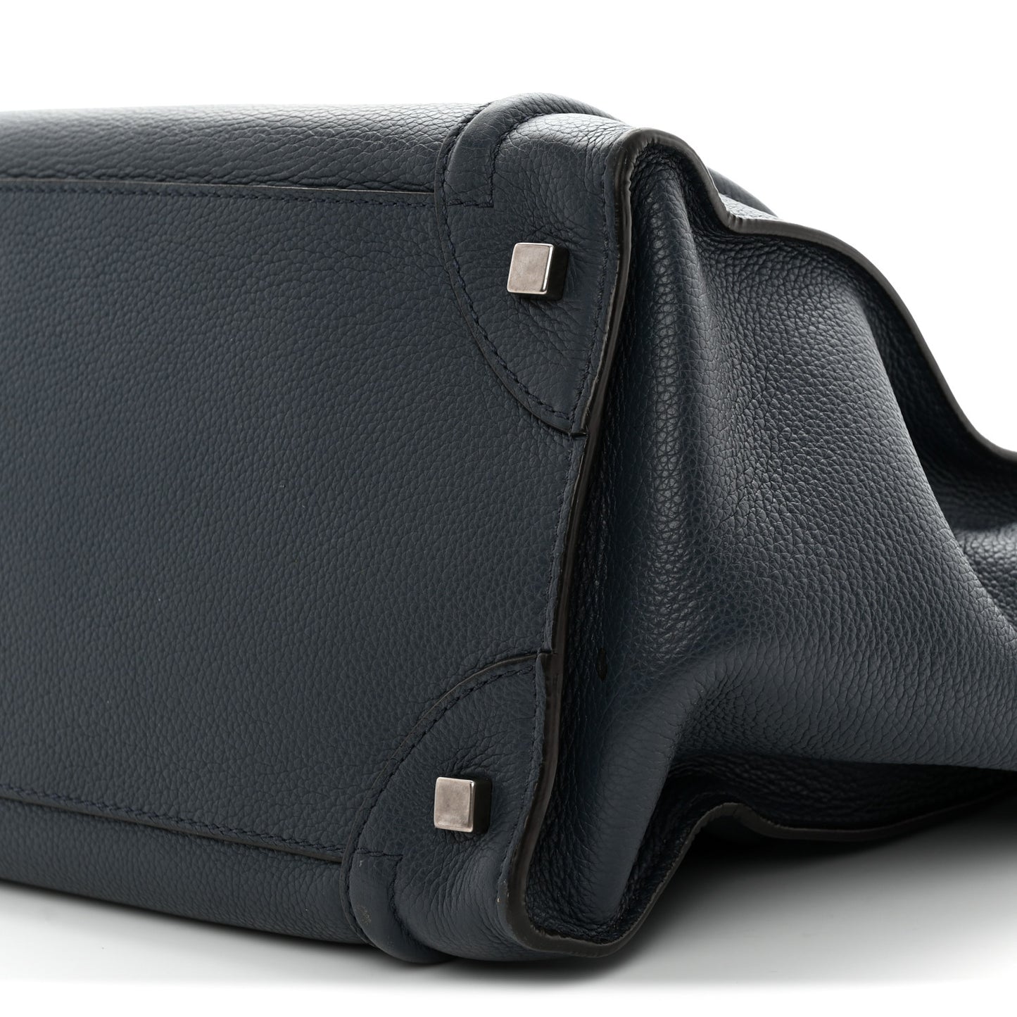 Drummed Calfskin Mini Luggage Slate