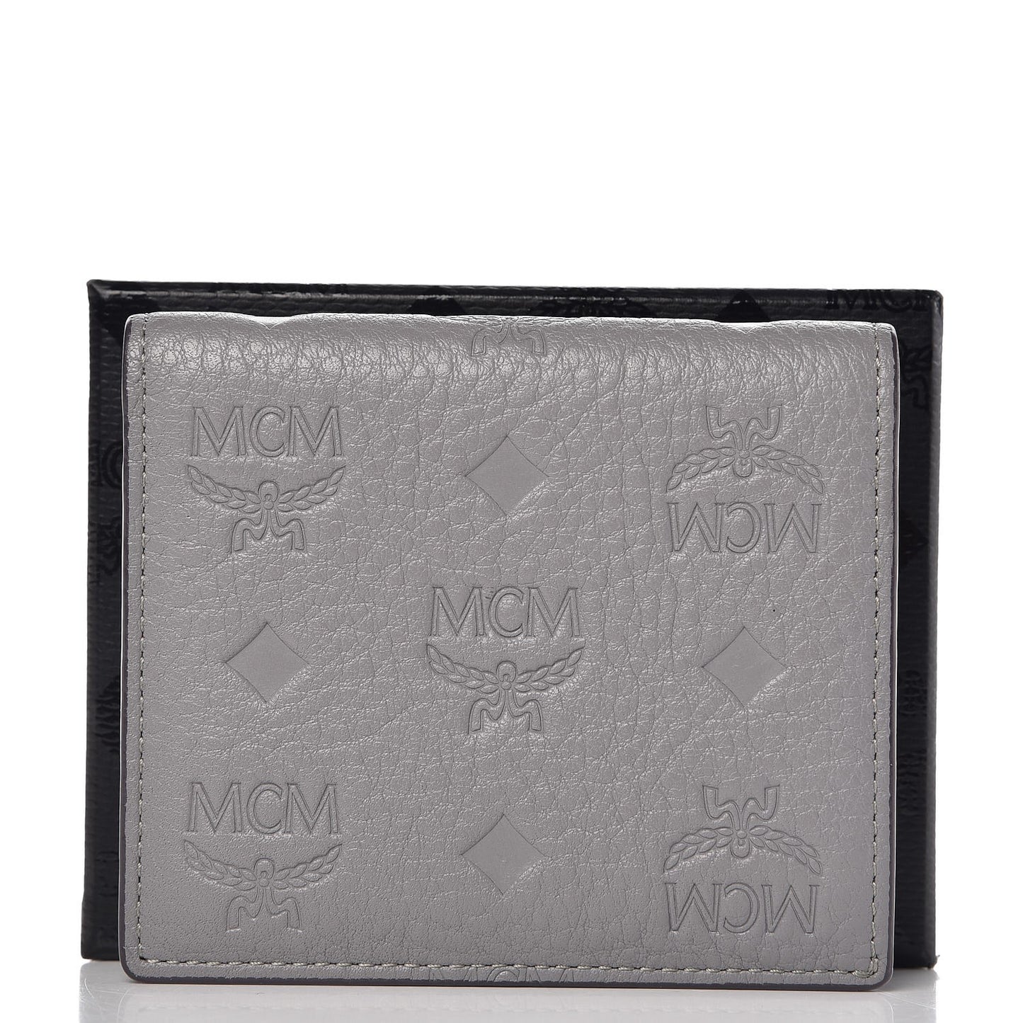 Calfskin Signature Monogram Klara Bi-Fold Wallet Dove