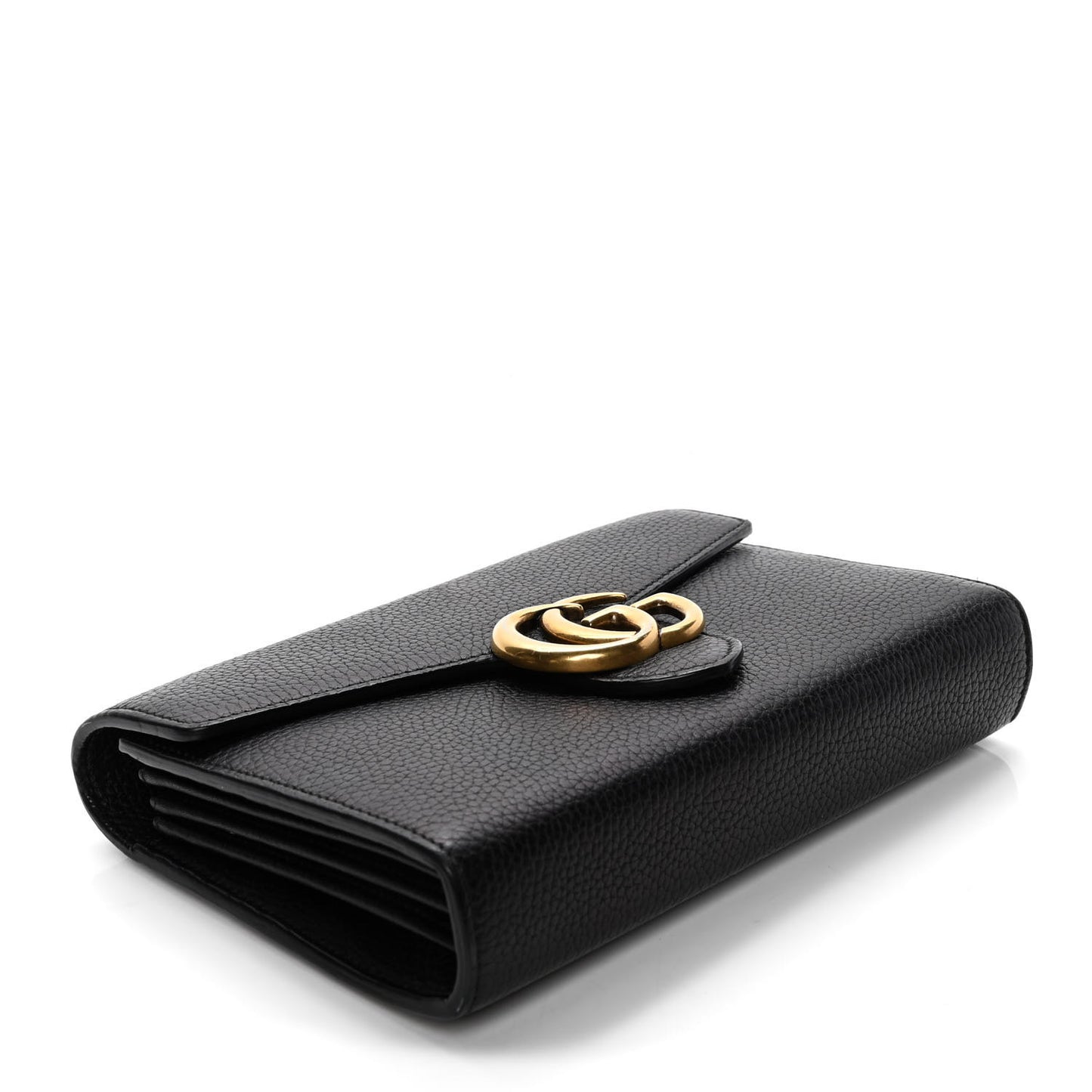 Calfskin GG Marmont Chain Wallet Black