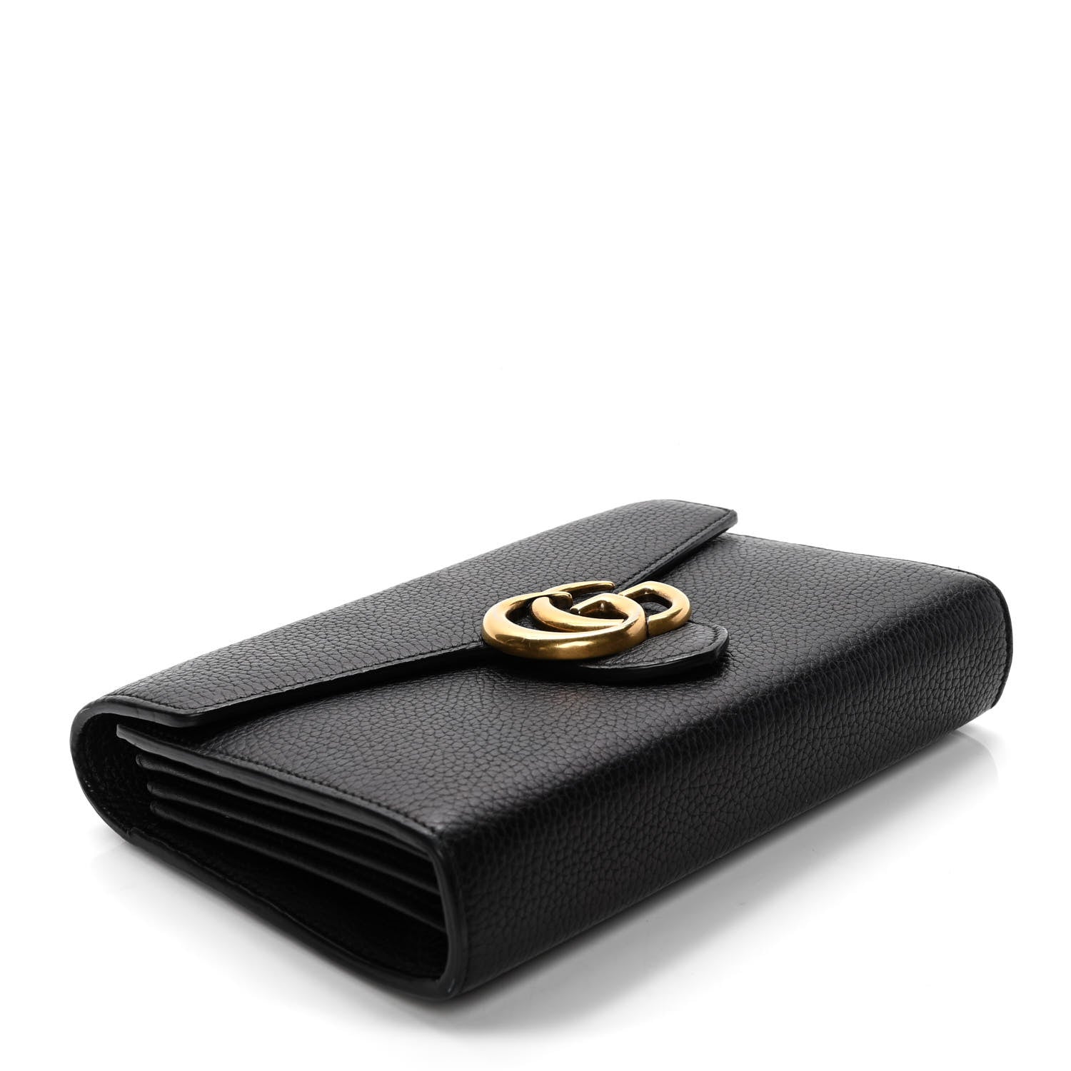 Gucci Calfskin GG Marmont Chain Wallet Black 4 of 5