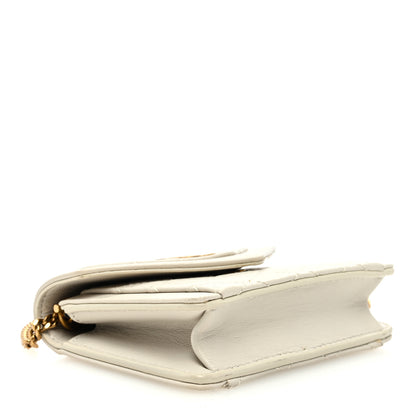 Saint Laurent Lambskin Quilted Monogram Micro Gaby Crossbody Bag Blanc Vintage 4 of 9