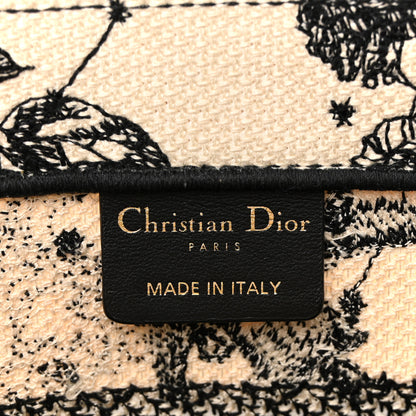Christian Dior Canvas Embroidered Small Zodiac Toile De Jouy Book Tote Latte 6 of 10