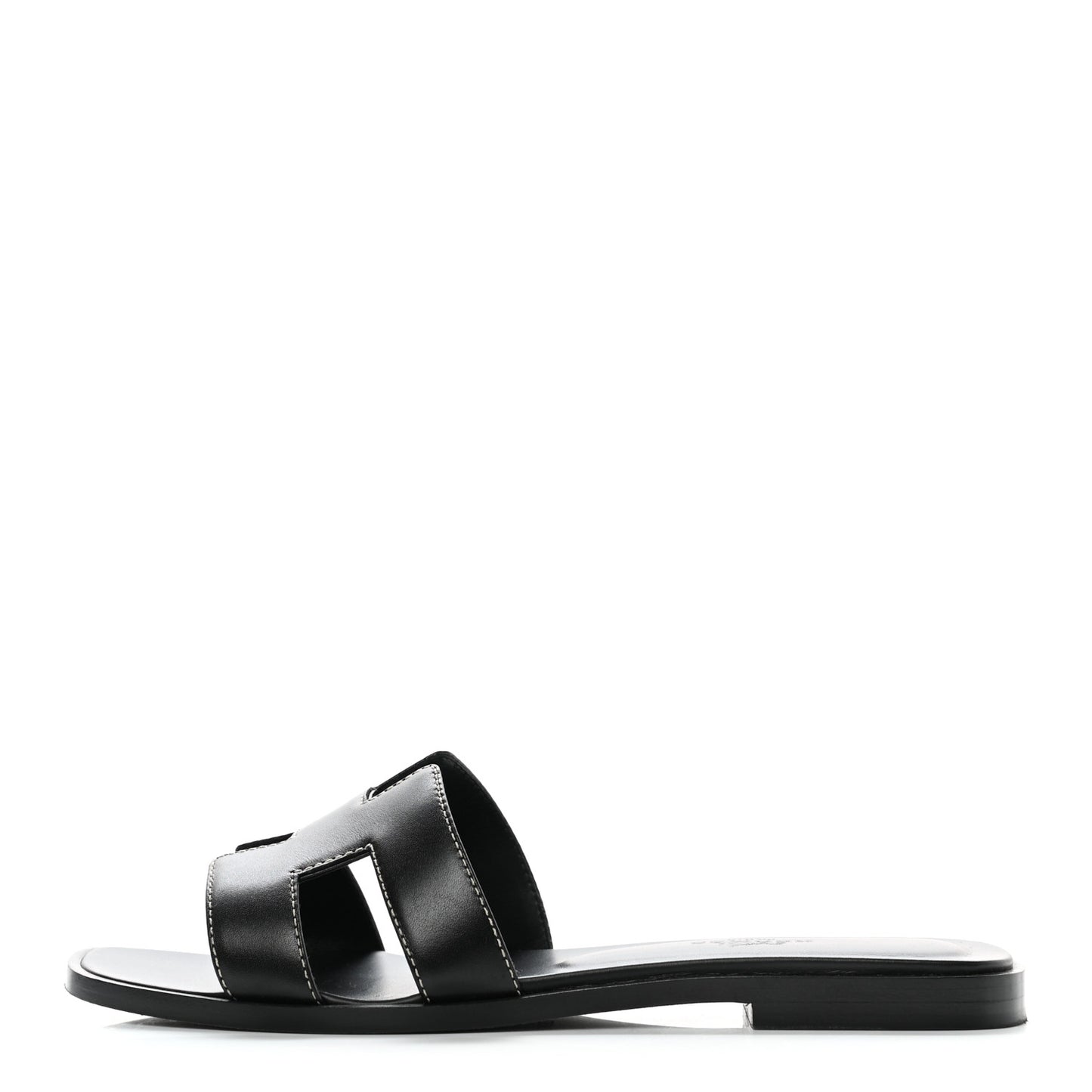 Box Calfskin Oran Sandals 36 Black