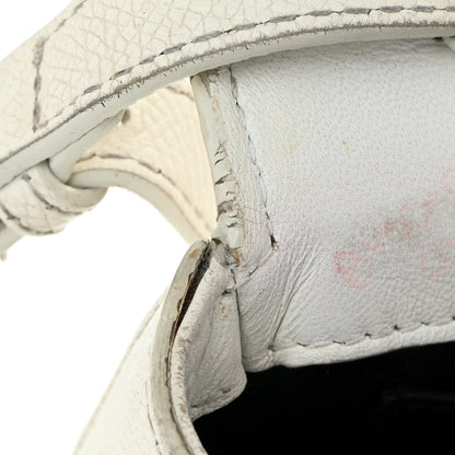 Balenciaga Grained Calfskin Logo Print Ville Day Bag XS White 13 of 14