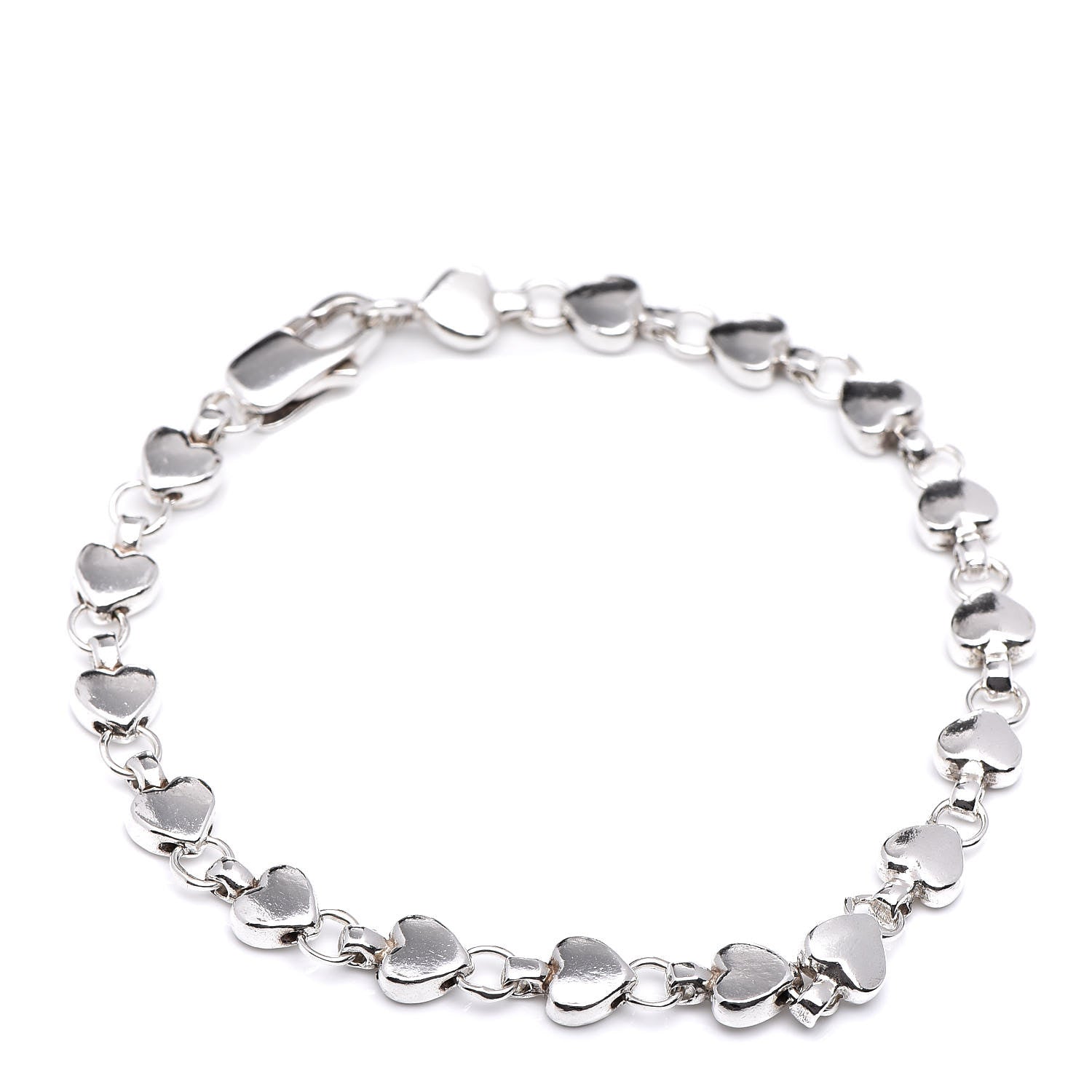 Tiffany Sterling Silver Chain of Heart Bracelet 1 of 4