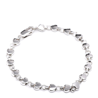 Tiffany Sterling Silver Chain of Heart Bracelet 1 of 4