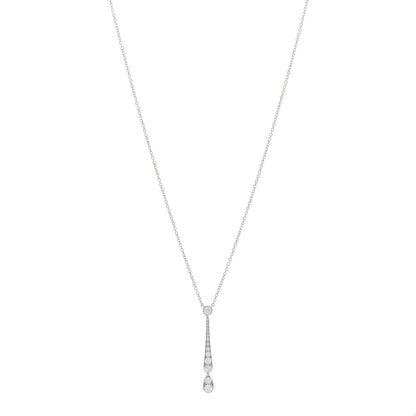 Tiffany Platinum Diamond Jazz Swing Drop Pendant Necklace 1 of 5