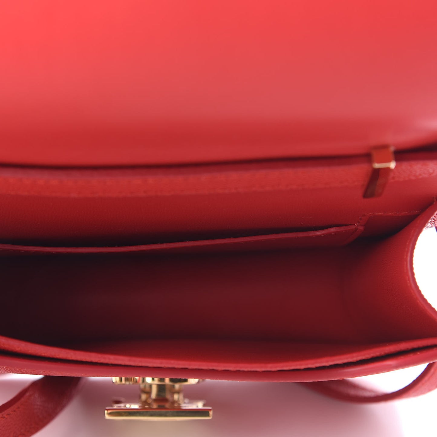 Grainy Calfskin Small TB Bag Bright Red