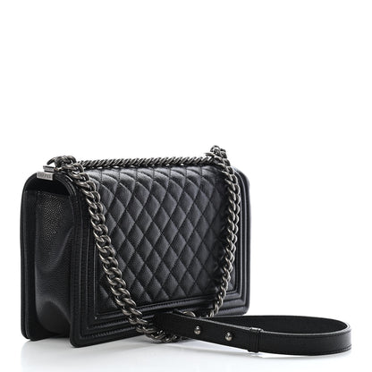 Chanel Caviar Quilted New Medium Boy Flap Black 3 of 9