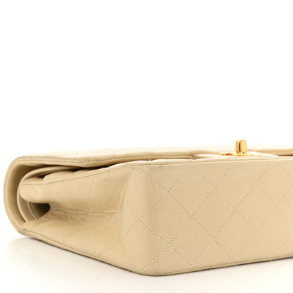 Chanel Lambskin Quilted Medium Double Flap Beige 9 of 10