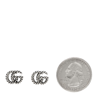 Gucci Sterling Silver Torchon Double G Earrings 2 of 5