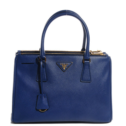 Prada Saffiano Lux Small Double Zip Tote Bleuette 1 of 14