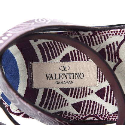 Valentino Garavani Calfskin Rubber Floral Print Sandals 40 Multicolor 8 of 9