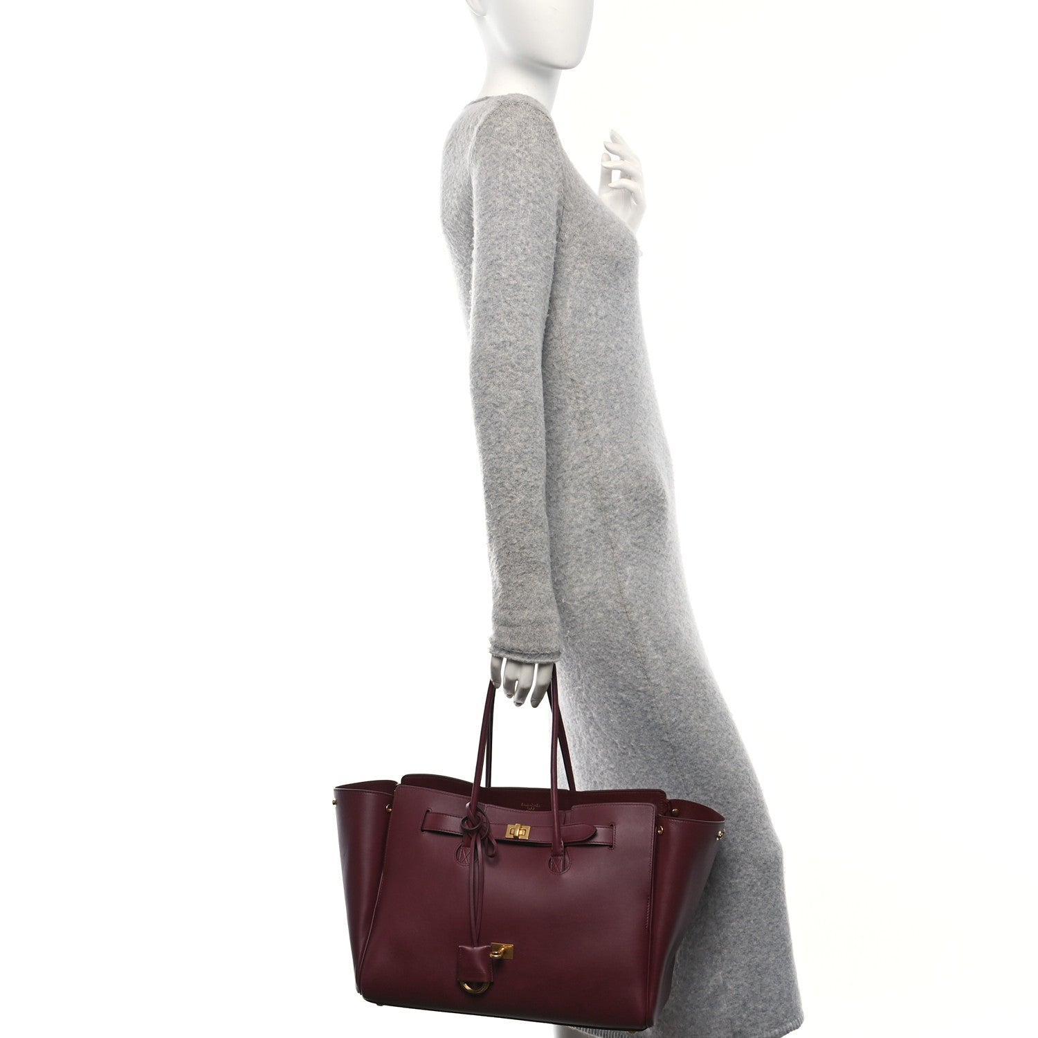 Balenciaga Smooth Calfskin Medium Bel Air Carry All Bag Dark Burgundy 2 of 9