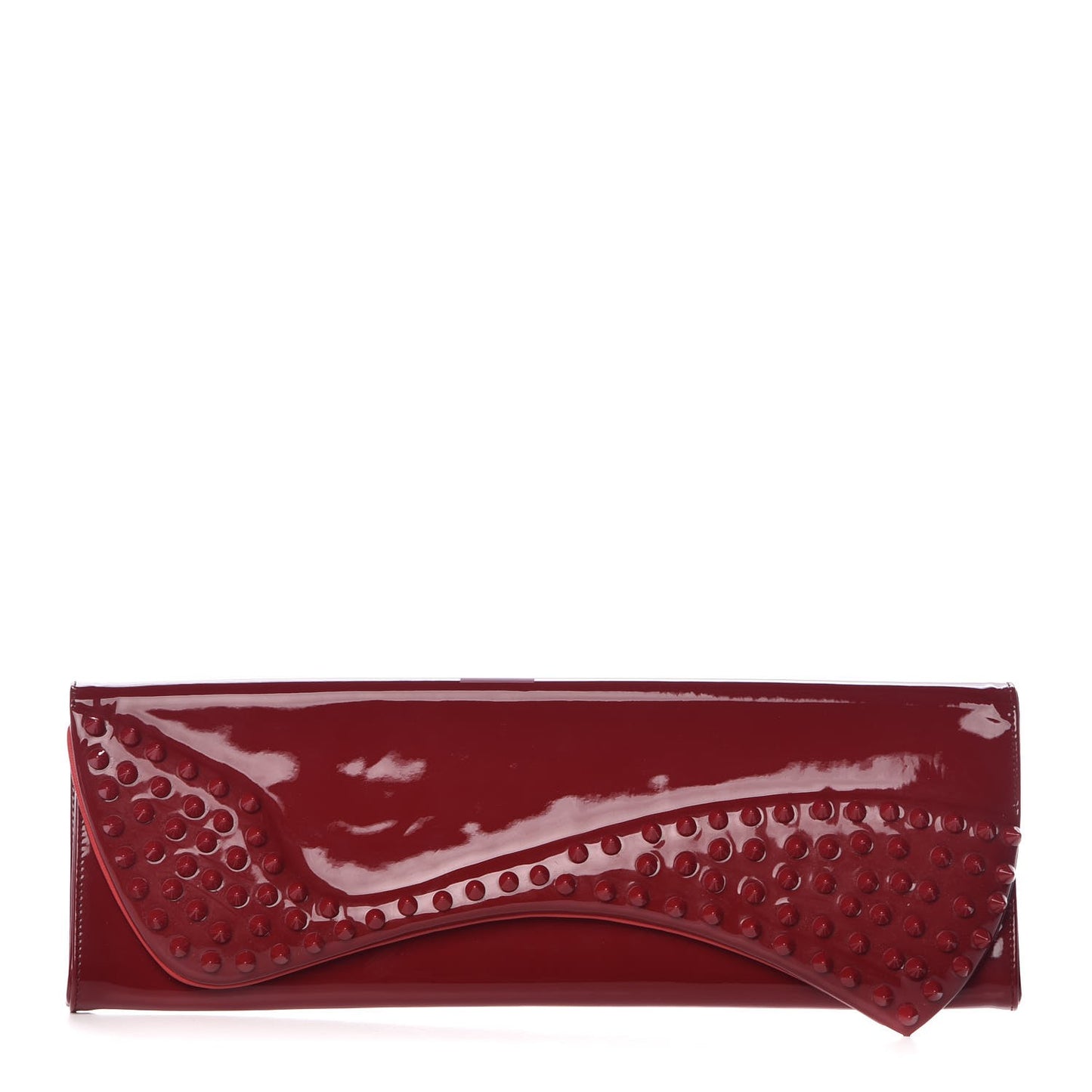 Patent Spikes Pigalle Clutch Rouge Imperial