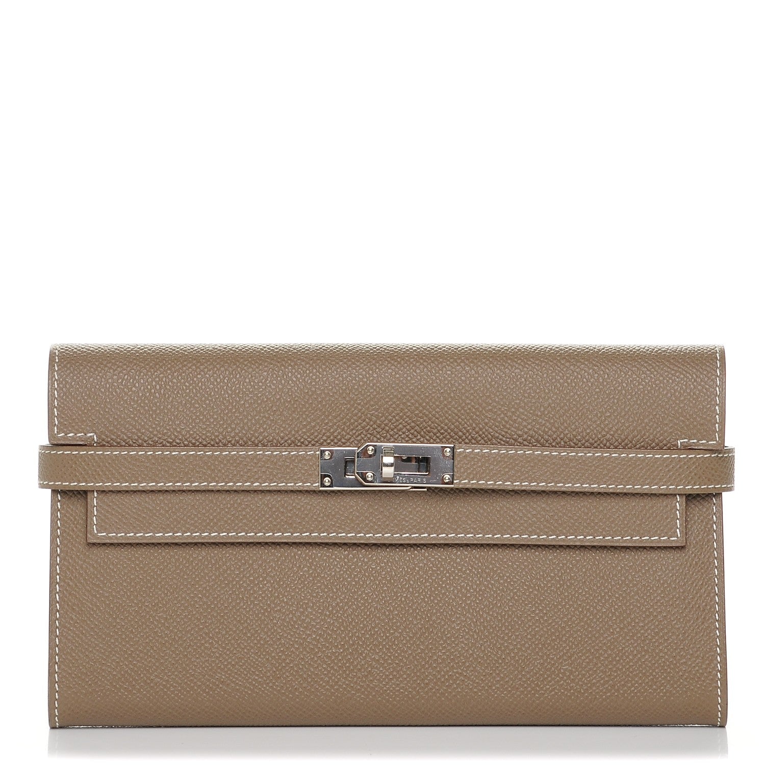 Hermes Epsom Kelly Longue Wallet Etoupe 1 of 14