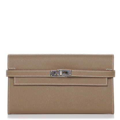 Hermes Epsom Kelly Longue Wallet Etoupe 1 of 14
