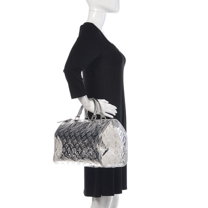 Louis Vuitton Monogram Miroir Speedy 30 Silver 2 of 11