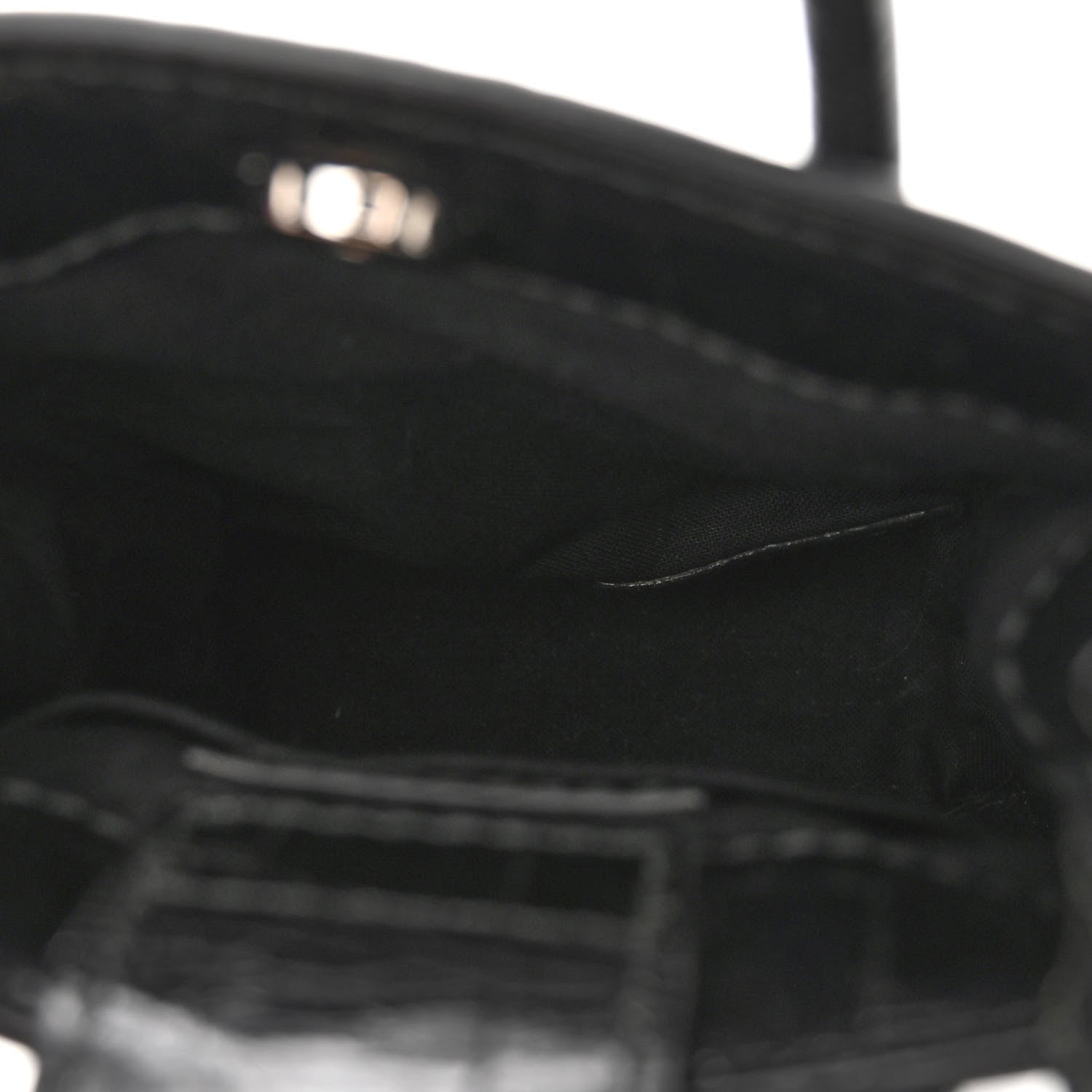 Balenciaga Calfskin Crocodile Embossed Logo Shopping Phone Holder Bag Black 5 of 9