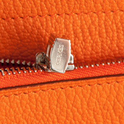 Hermes Chevre Mysore Medium Kelly Wallet Orange 14 of 17
