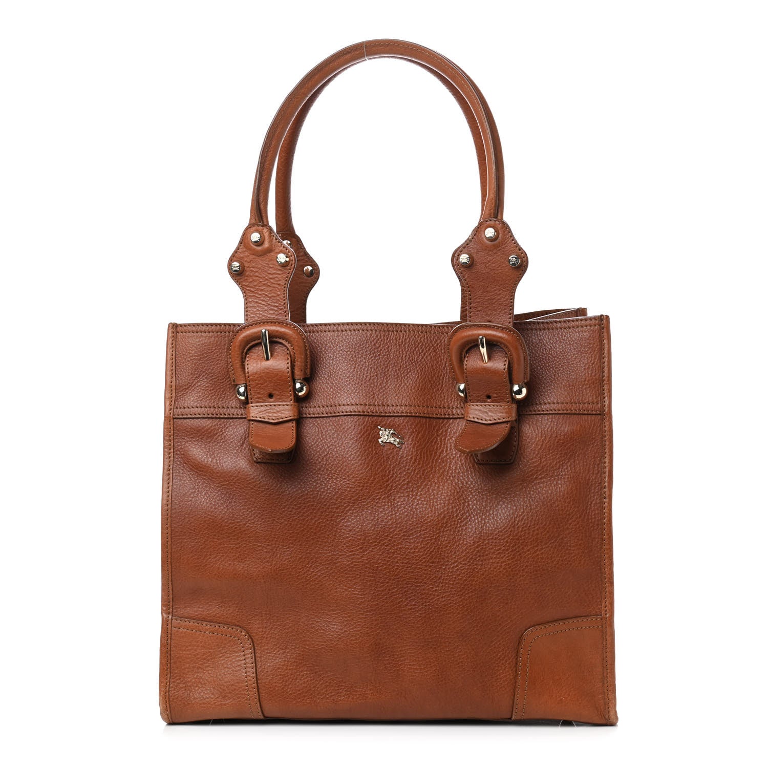 Burberry Grainy Calfskin Buckle Tote Brown 1 of 11