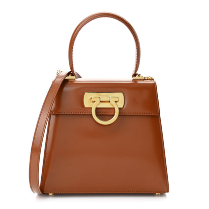 Salvatore Ferragamo Brushed Off Calfskin Small Iconic Top Handle Cuoio 1 of 13