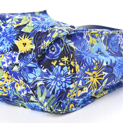 Prada Tessuto Nylon Saffiano Floral Print Tote Bluette Dis Primule 9 of 9