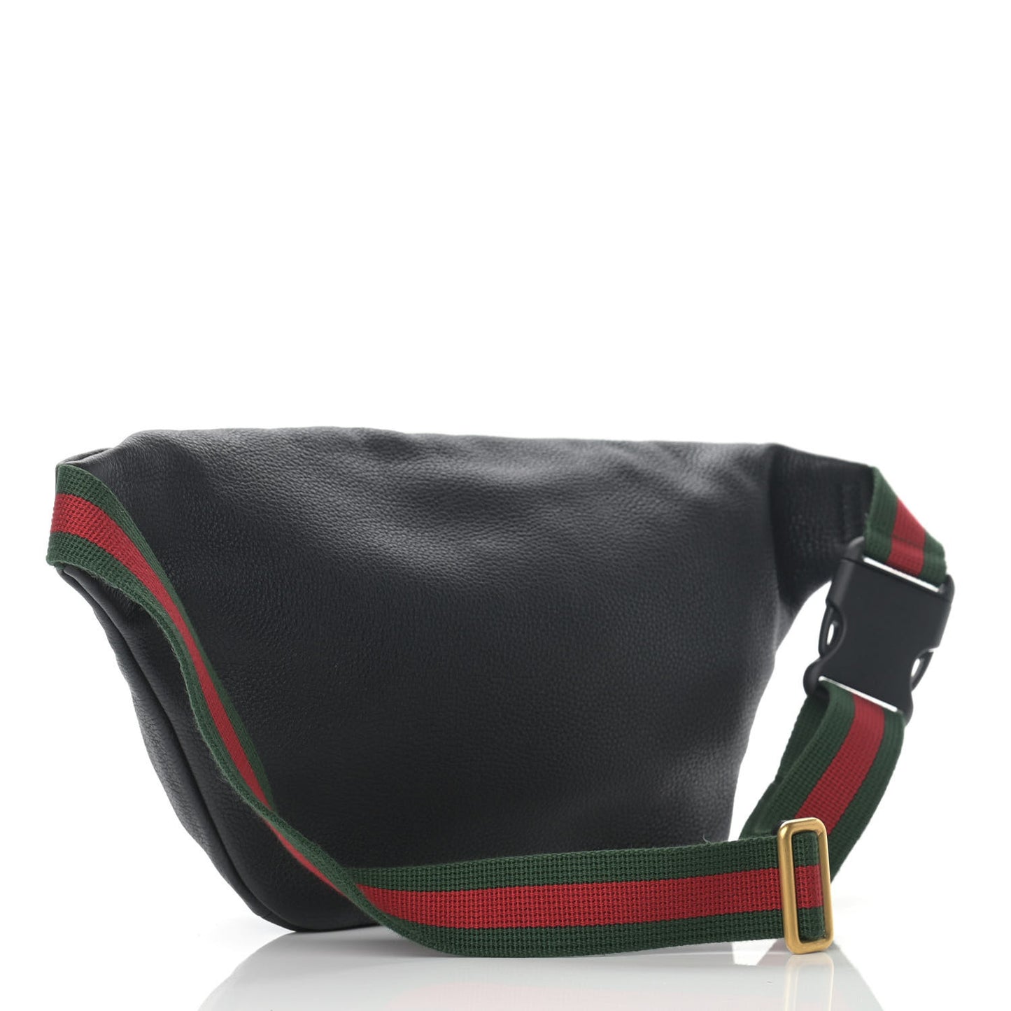 Grained Calfskin Logo Belt Bag Black