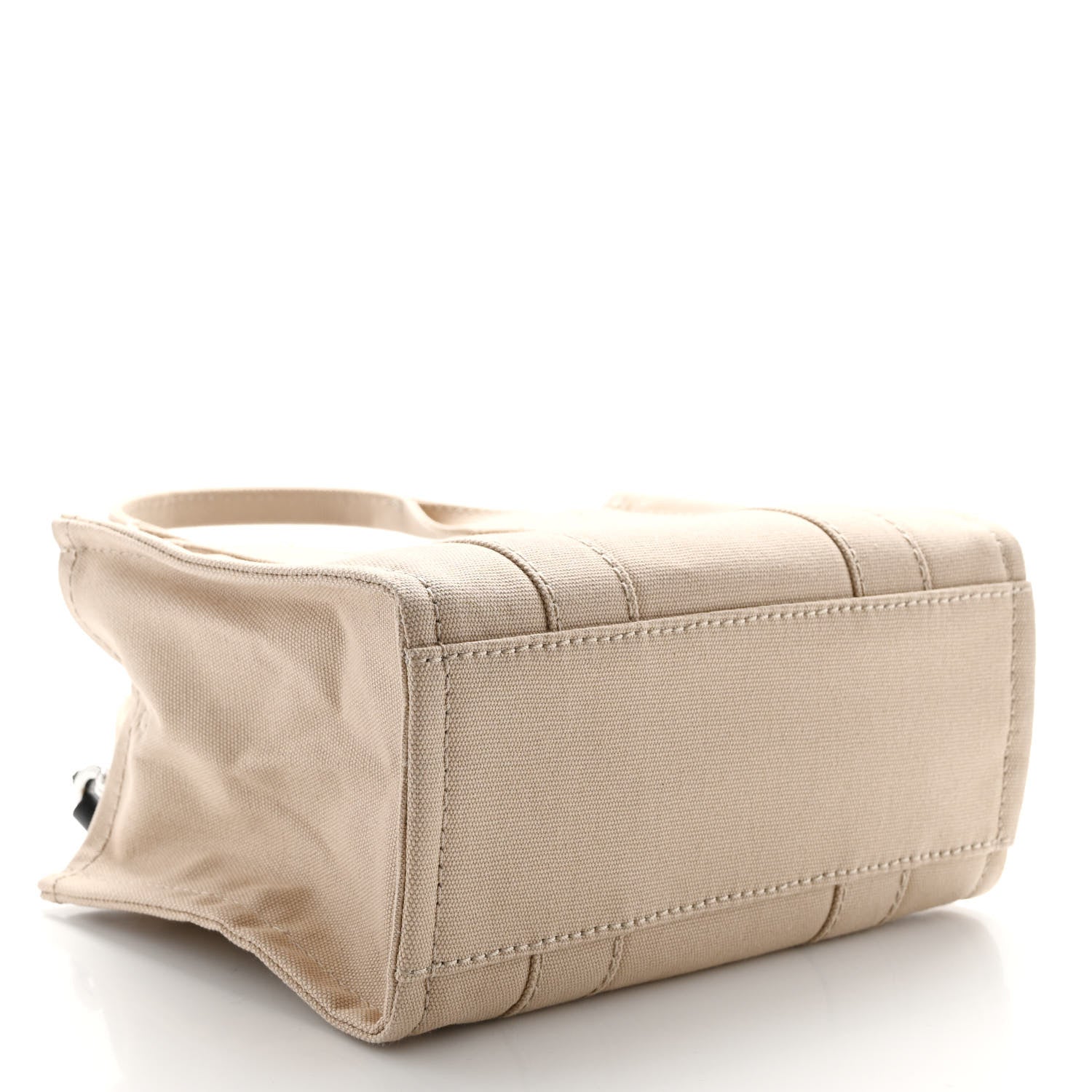 Marc Jacobs Cotton Canvas Mini The Traveler Tote Bag Beige 4 of 9