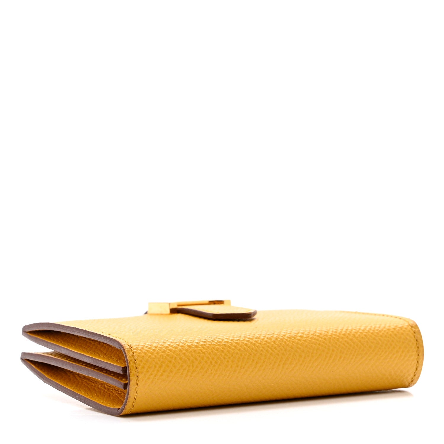 Hermes Epsom Bearn Card Holder Wallet Jaune Ambre 4 of 9
