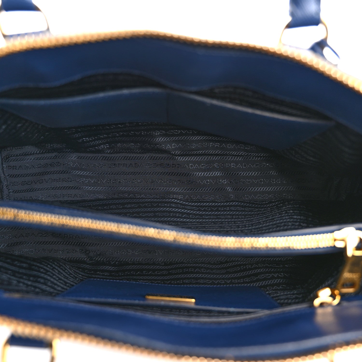 Prada Saffiano Lux Large Promenade Tote Bluette 5 of 15