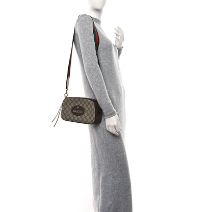 Gucci GG Supreme Monogram Web Neo Vintage Shoulder Bag Beige New Acero Crop 2 of 11