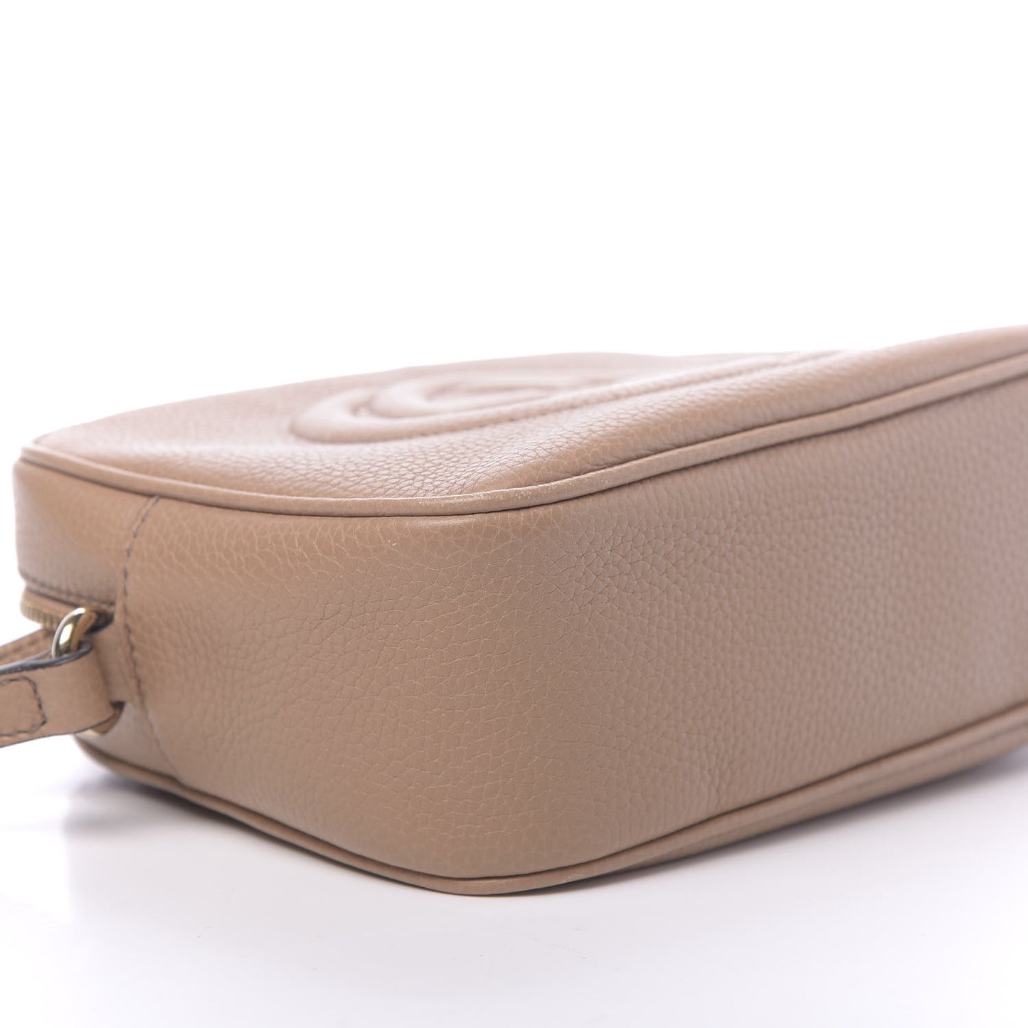 Pebbled Calfskin Small Soho Disco Bag Camelia
