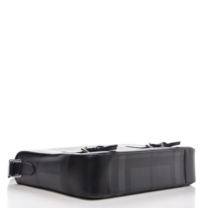 Burberry Smoked Check Medium Hendley Messenger Bag Black 4 of 7