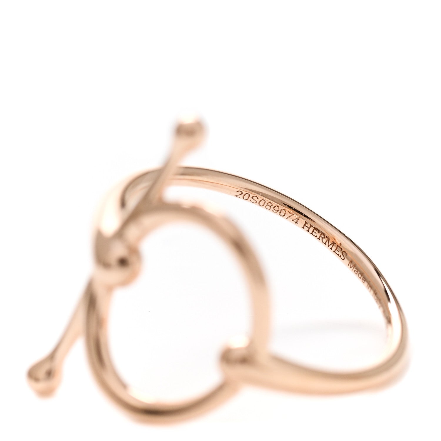 Hermes 18K Rose Gold PM Filet d'Or Ring 54 6.75 4 of 7