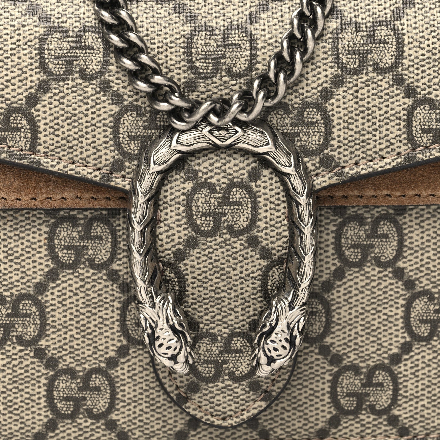 Gucci GG Supreme Monogram Super Mini Dionysus Shoulder Bag Taupe 6 of 10