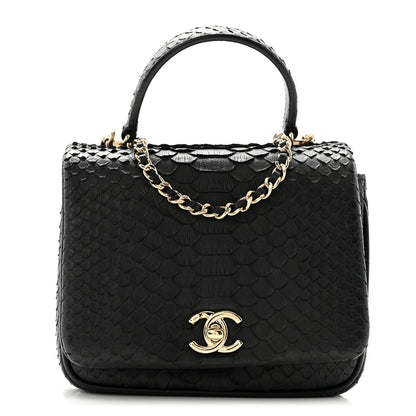 Chanel Snakeskin Quilted Mini Citizen Chic Flap Black 1 of 12
