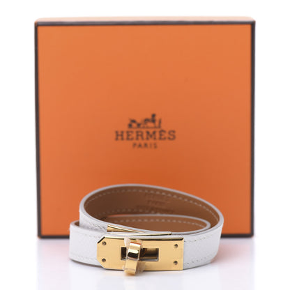 Hermes Epsom Kelly Double Tour Bracelet T2 White 7 of 7