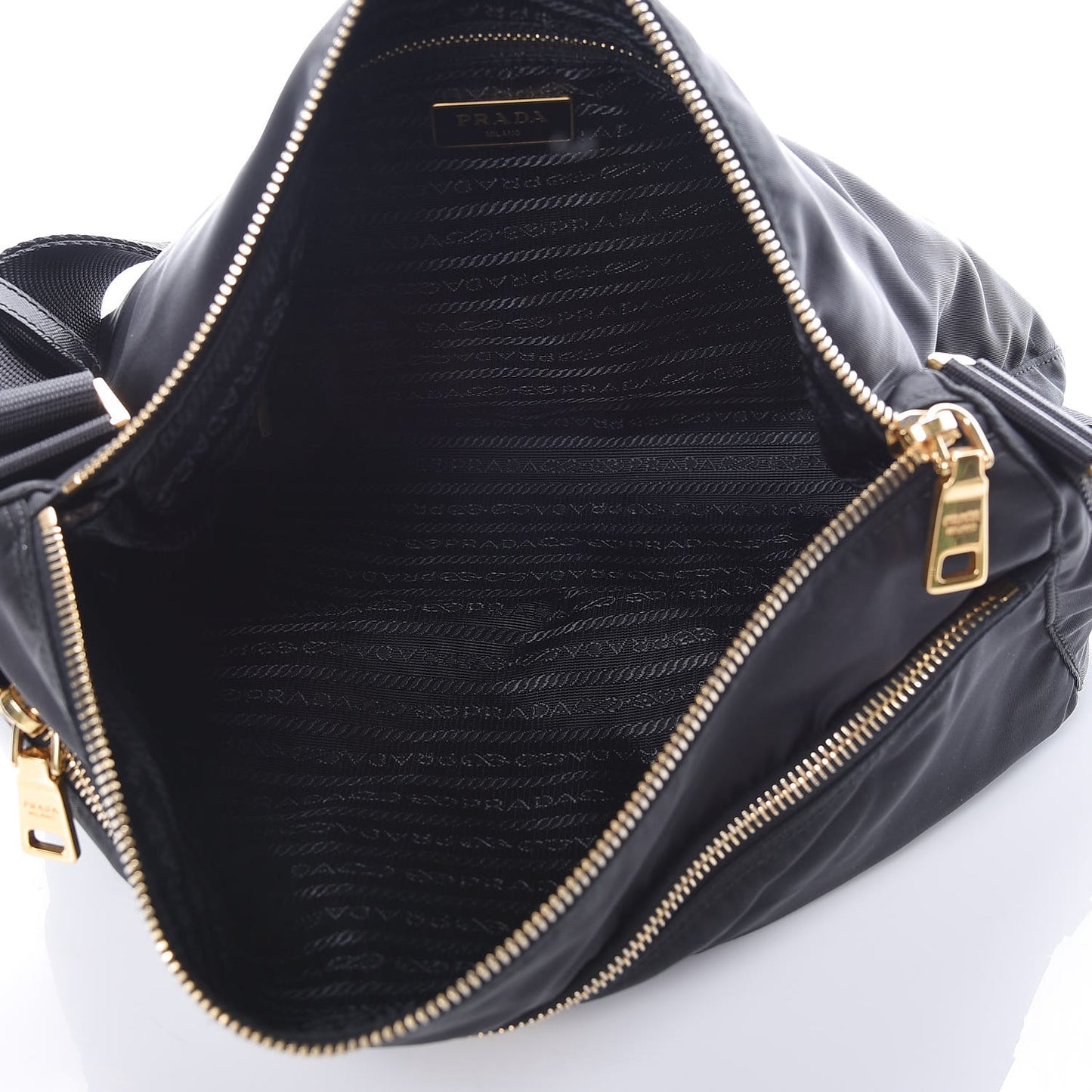 Nylon Vela Colour Messenger Bag Black