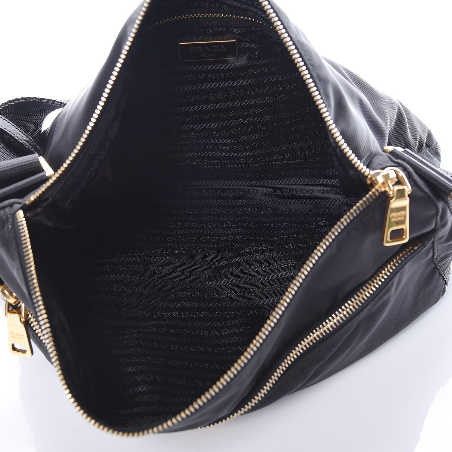 Prada Nylon Vela Colour Messenger Bag Black 5 of 10