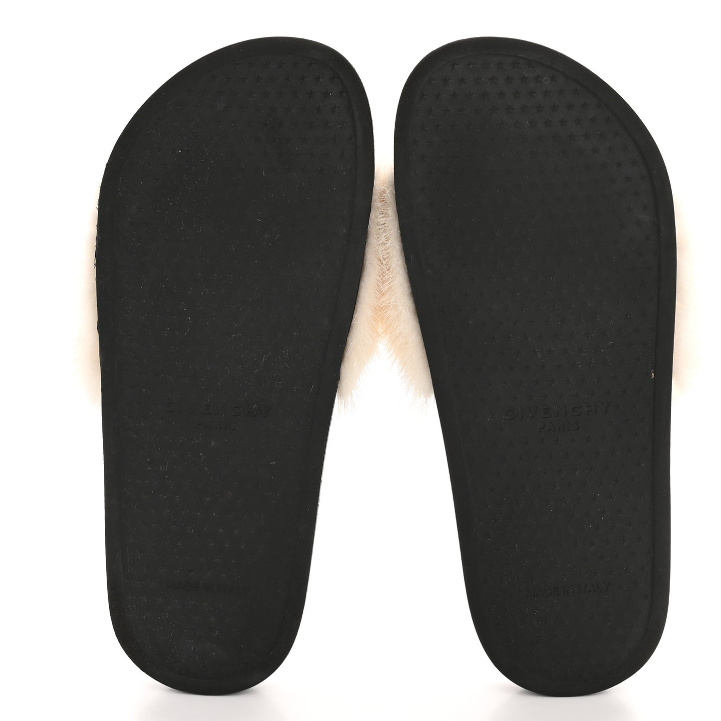 Mink Rubber Slide Sandals 39 White
