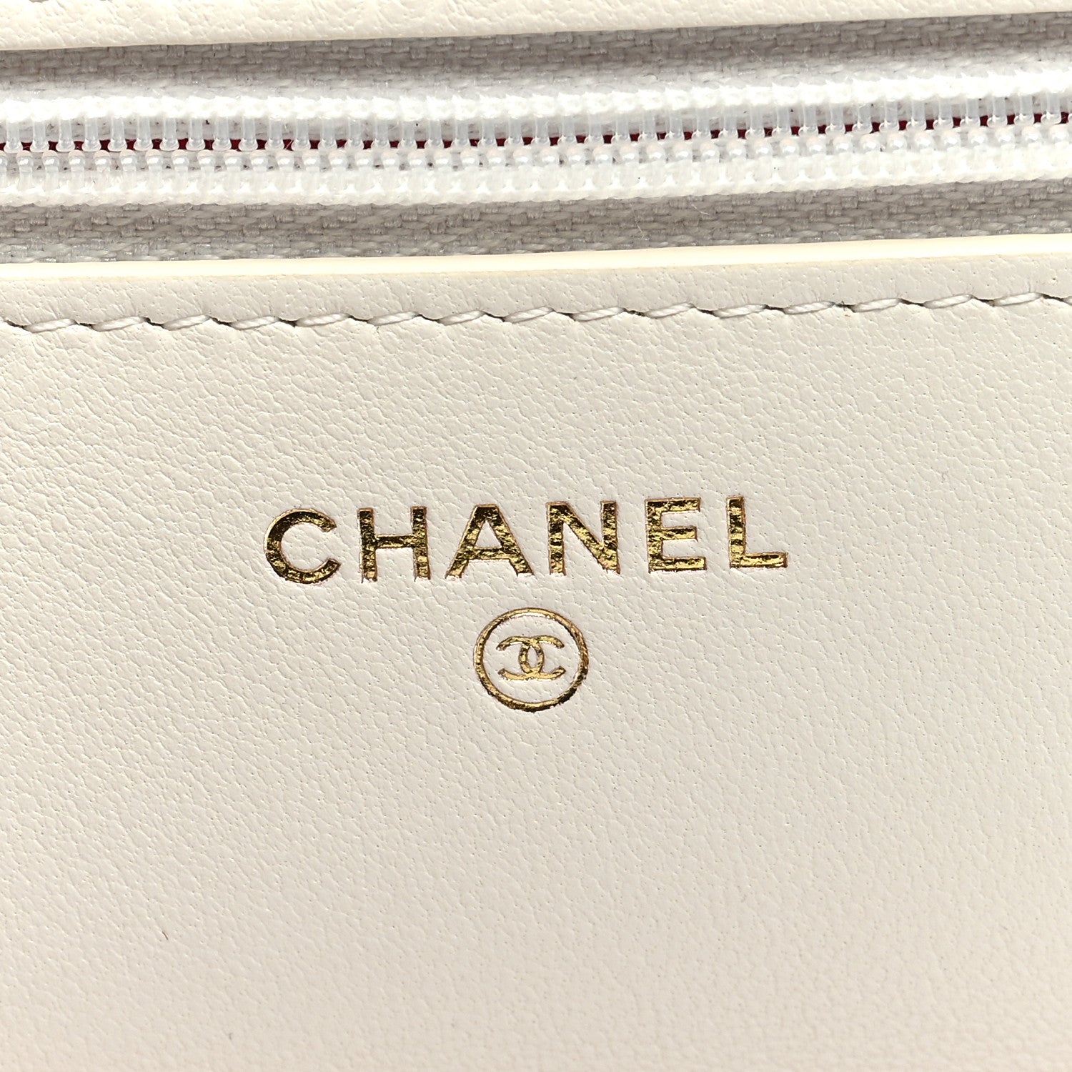 Chanel Lambskin Plexiglass Quilted Coco Love Wallet On Chain WOC White 6 of 9