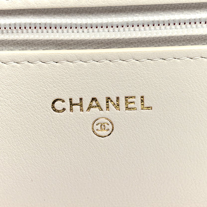 Chanel Lambskin Plexiglass Quilted Coco Love Wallet On Chain WOC White 6 of 9