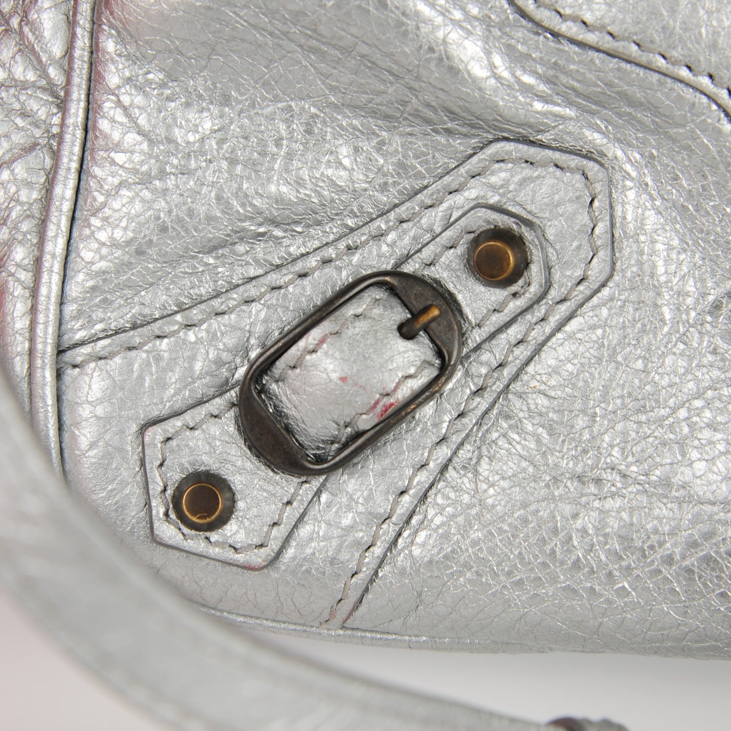 Agneau Classic Hardware Hip Gris Aluminum