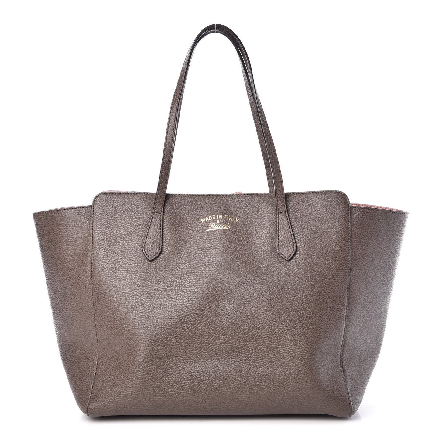 Dollar Calfskin Medium Swing Tote Grey Field Soft Pink