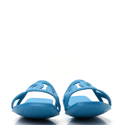 Hermes Rubber Aloha Sandals 37 Bleu Vif 2 of 8