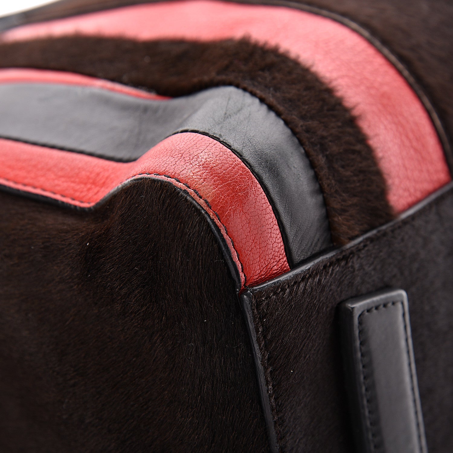 Givenchy Calf Hair Goatskin Smooth Calfskin Patchwork Medium Antigona Black Red 17 of 19