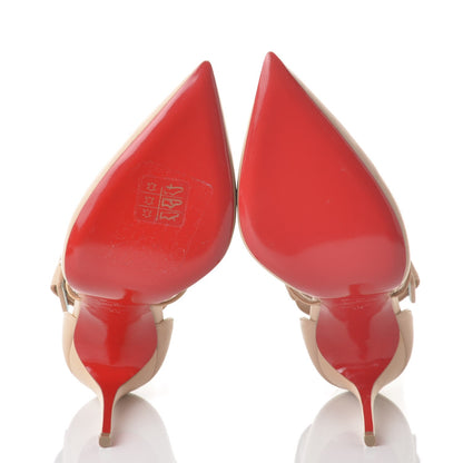 Christian Louboutin Shiny Nappa Suzanna 100 Pumps 40 Nude 5 of 7