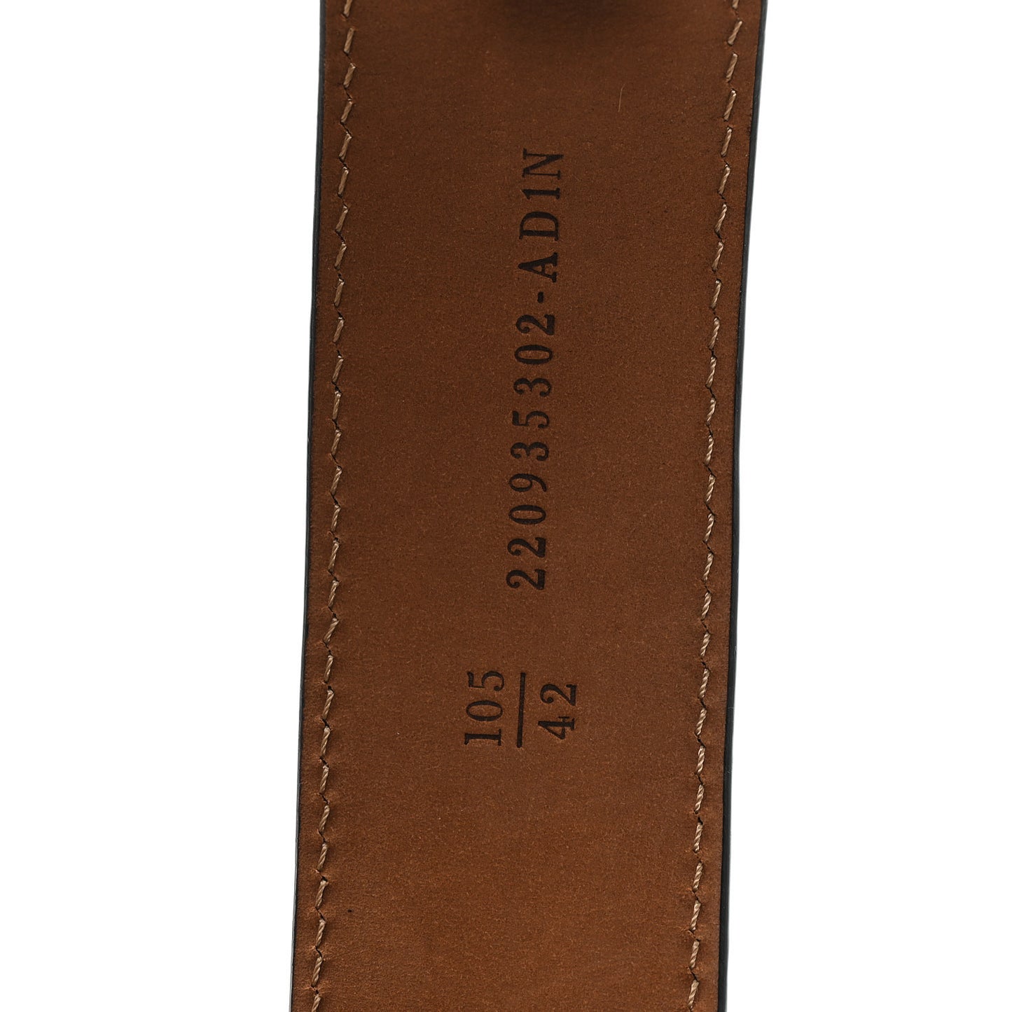 Calfskin Crocodile Embossed FF Belt 105 42 Black