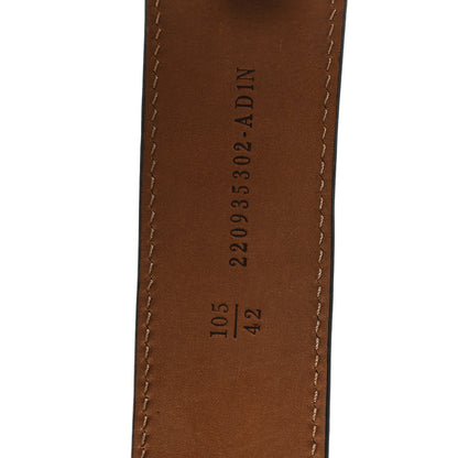 Fendi Calfskin Crocodile Embossed FF Belt 105 42 Black 4 of 5